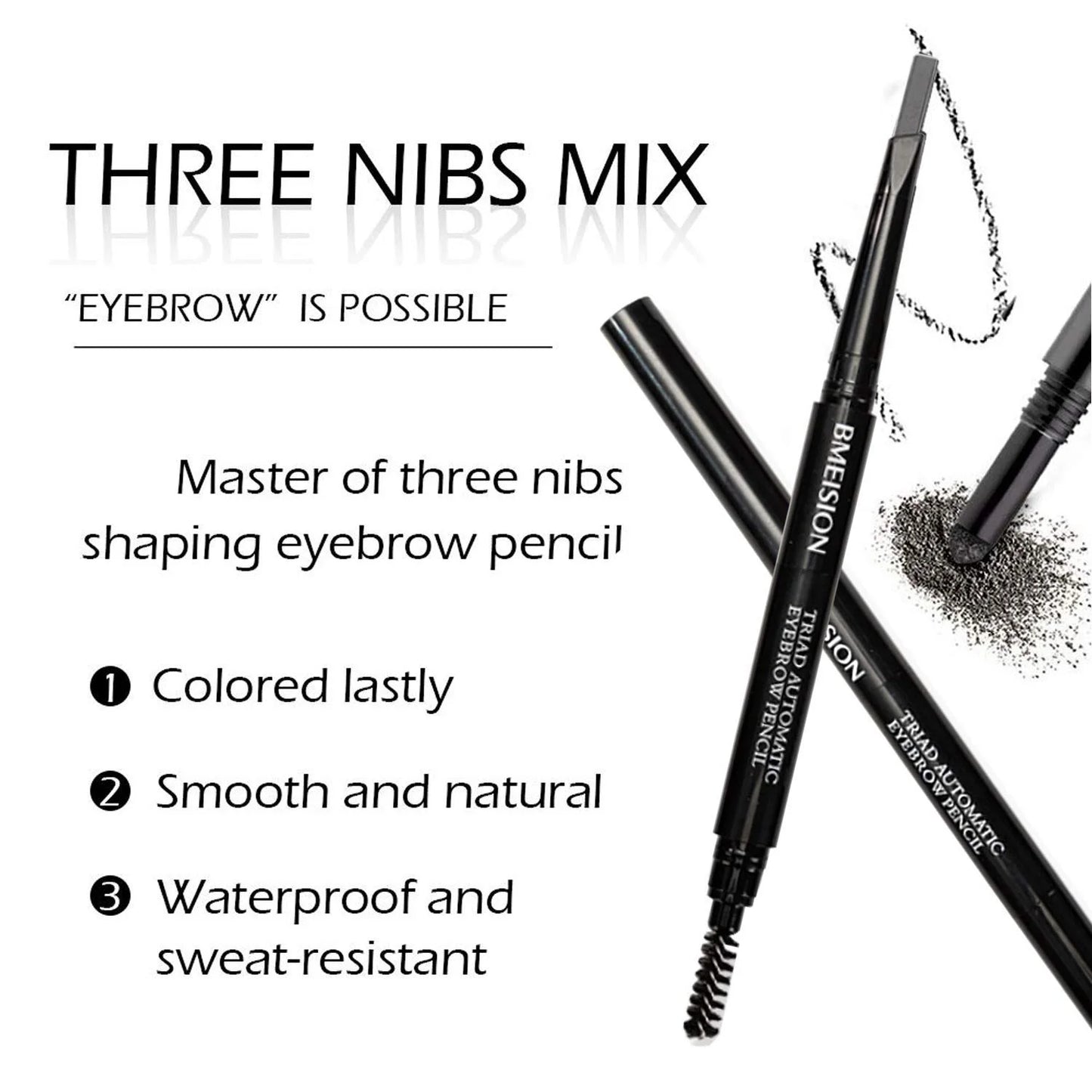 HIME SAMA Eyebrow Stencil with Eyebrow Pencil Brow Stencil Ruler Shaping Template Eyebrows Grooming Stencil Kit Reusable Styling Tool, 32pcs (Falling End Eyebrow Stencil with black eyebrow pencil)
