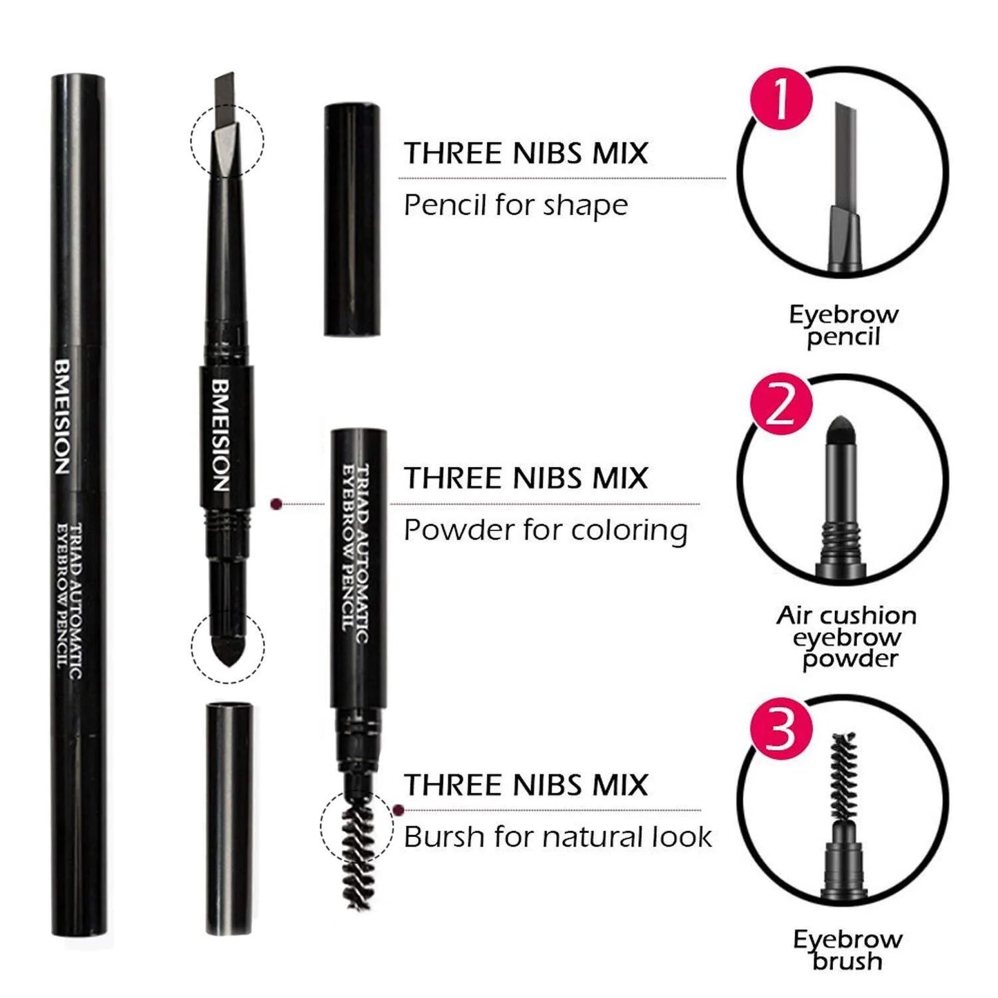 HIME SAMA Eyebrow Stencil with Eyebrow Pencil Brow Stencil Ruler Shaping Template Eyebrows Grooming Stencil Kit Reusable Styling Tool, 32pcs (Falling End Eyebrow Stencil with black eyebrow pencil)