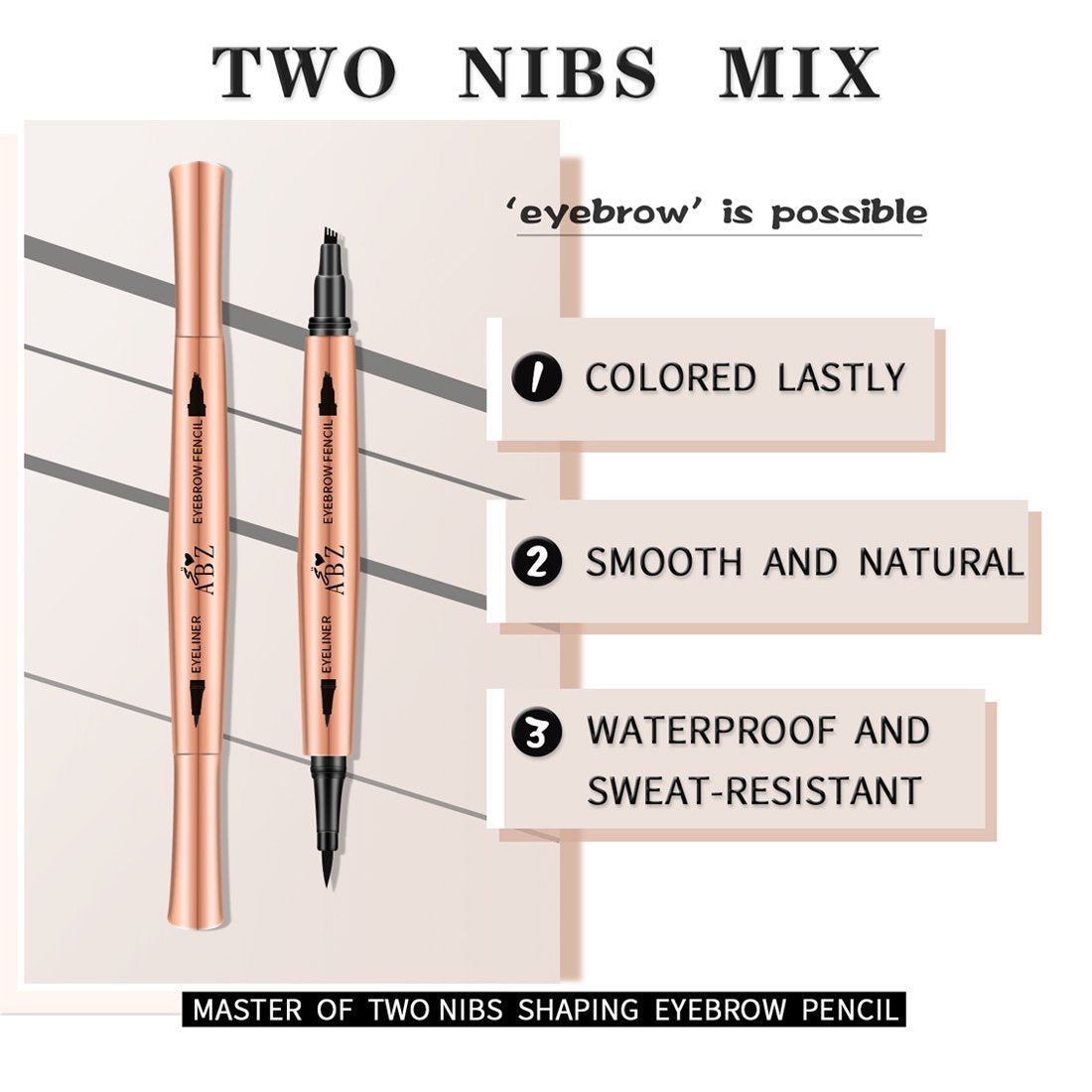 HIME SAMA Reusable Eyebrow Stamp Stencil Kit with Micro-Fork Tip Applicator