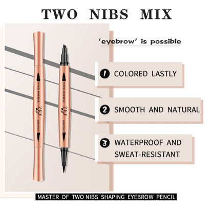 HIME SAMA Reusable Eyebrow Stamp Stencil Kit with Micro-Fork Tip Applicator