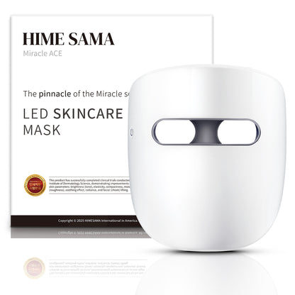 8-Color LED Face Mask Light Therapy – Miracle ACE At-Home Photon Skincare for Wrinkle Care & Clear-Looking Skin
