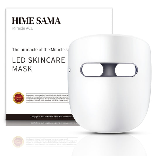 8-Color LED Face Mask Light Therapy – Miracle ACE At-Home Photon Skincare for Wrinkle Care & Clear-Looking Skin