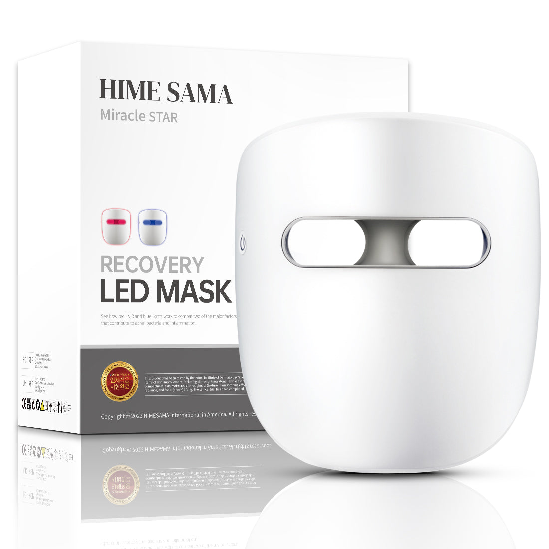 HIME SAMA - Led Face Mask Light Therapy, Infrared/Red Blue Light for Face Skin Rejuvenation.(Miracle STAR)