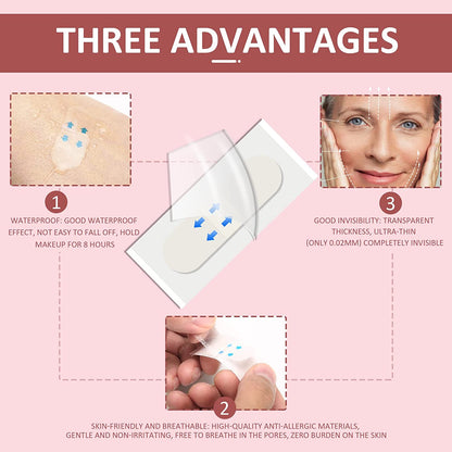 【Face Lift Tape】, DOKONIMO Instant Face Lifting sticker, Invisible Wrinkles Lift Patch for Neck and Face Lifting, High Elasticity Waterproof Makeup Tool Lifting Saggy Skin(40PCS)