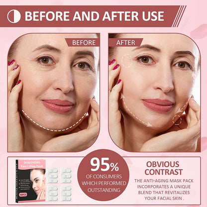 【Face Lift Tape】, DOKONIMO Instant Face Lifting sticker, Invisible Wrinkles Lift Patch for Neck and Face Lifting, High Elasticity Waterproof Makeup Tool Lifting Saggy Skin(40PCS)