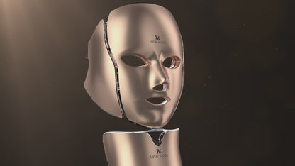
Masque de thérapie à la lumière LED HIME SAMA 7 couleurs pour la régénération de la peau du visage et du cou (or rose)